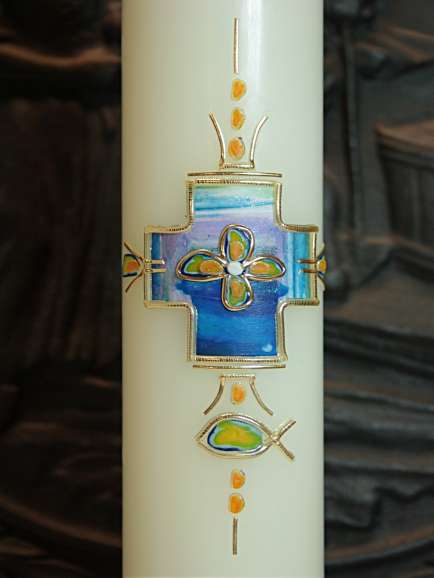 Taufkerze Kreuz