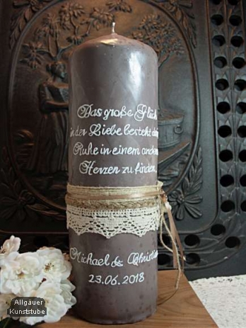Individuelle Hochzeitskerze Marzena