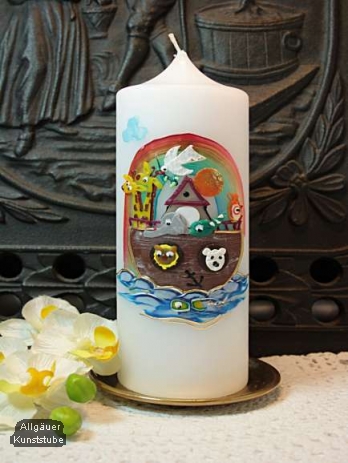 Taufkerze Arche Noah/zart