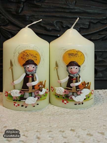 Patenkerze Josef mit Hirte