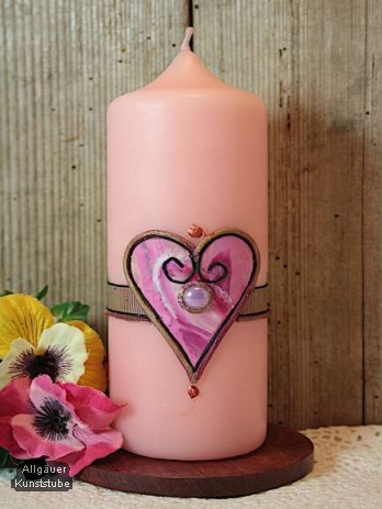 Tischkerze Rosa