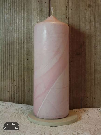 Kerze Rosa 230 mm x 70 mm