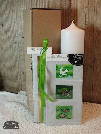 Bastelset Taube, Baum, Fische