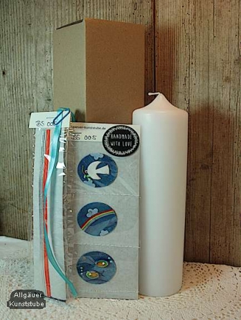 Bastelset Taube, Regenbogen, Fische rund