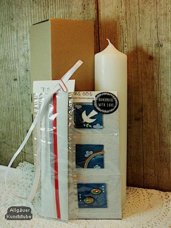 Bastelset Taube, Regenbogen, Fische