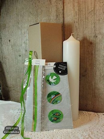 Bastelset Taube, Regenbogen, Fische