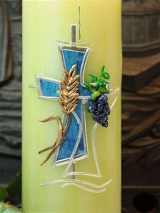 Konfirmationskerze Michael mit Kreuz