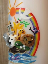 Taufkerze mit Arche Noah