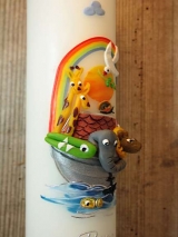 Taufkerze Noah mit Arche Noah