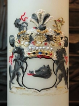 Taufkerze Augusta mit Wappen