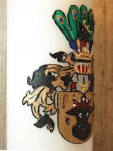 Taufkerze Gudrun mit Wappen