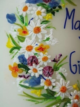 Hochzeitskerze Maxime mit Blütenkranz