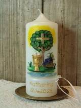 Patenkerze Pius mit Lebensbaum