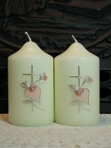 Gastkerze Pepe mit Herz