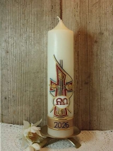 Osterkerze mit Christusmonogramm
