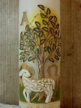 Osterkerze Lebensbaum