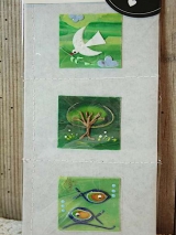 Bastelset Taube, Baum, Fische