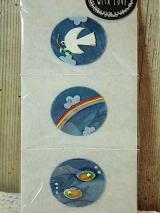 Bastelset Taube, Regenbogen, Fische rund