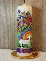 Osterkerze Lamm bunt