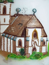 Hochzeitskerze Linus mit Kirche