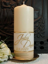 Schlichte Hochzeitskerze Aurelia