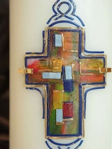 Konfirmationskerze Ulla mit Kreuz